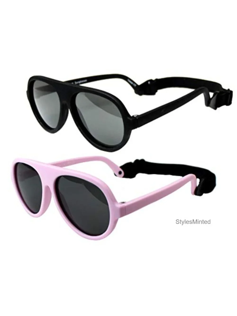 2 Pack Infant Sunglasses, Aviator Style, UV Protection, Polarized